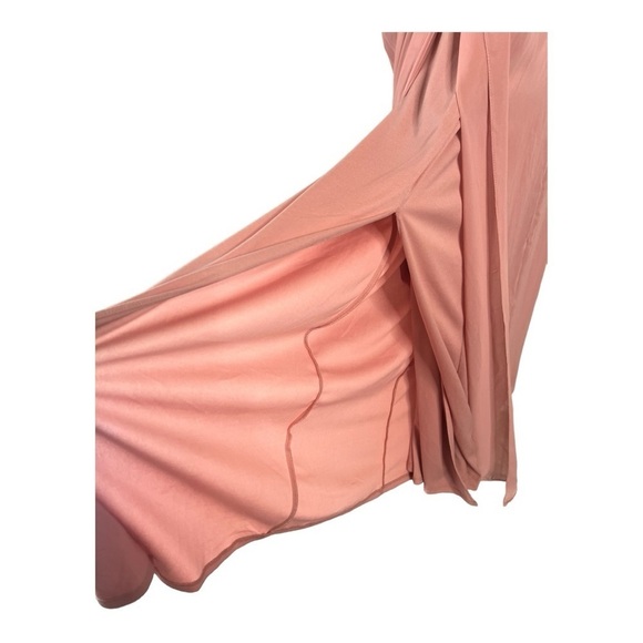 Dessy Collection Thread Sleeveless Draped Faux Wrap Maxi Dress Desert Rose NWOT - Picture 13 of 16